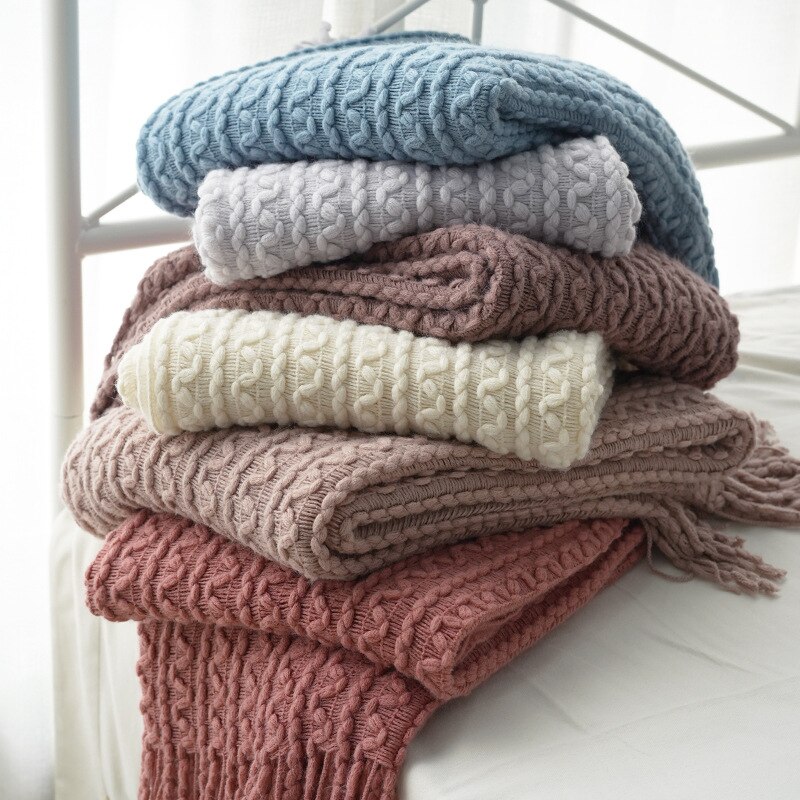 100 Acrylic Knit Throw Blanket