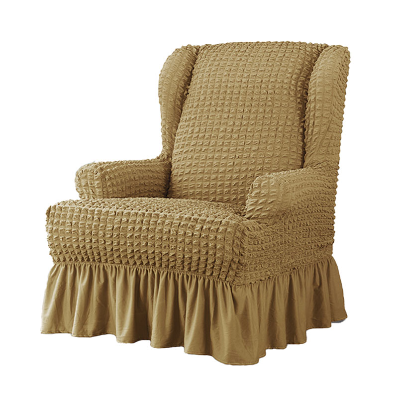 Ruffle Skirt Wing Chair Slipcover